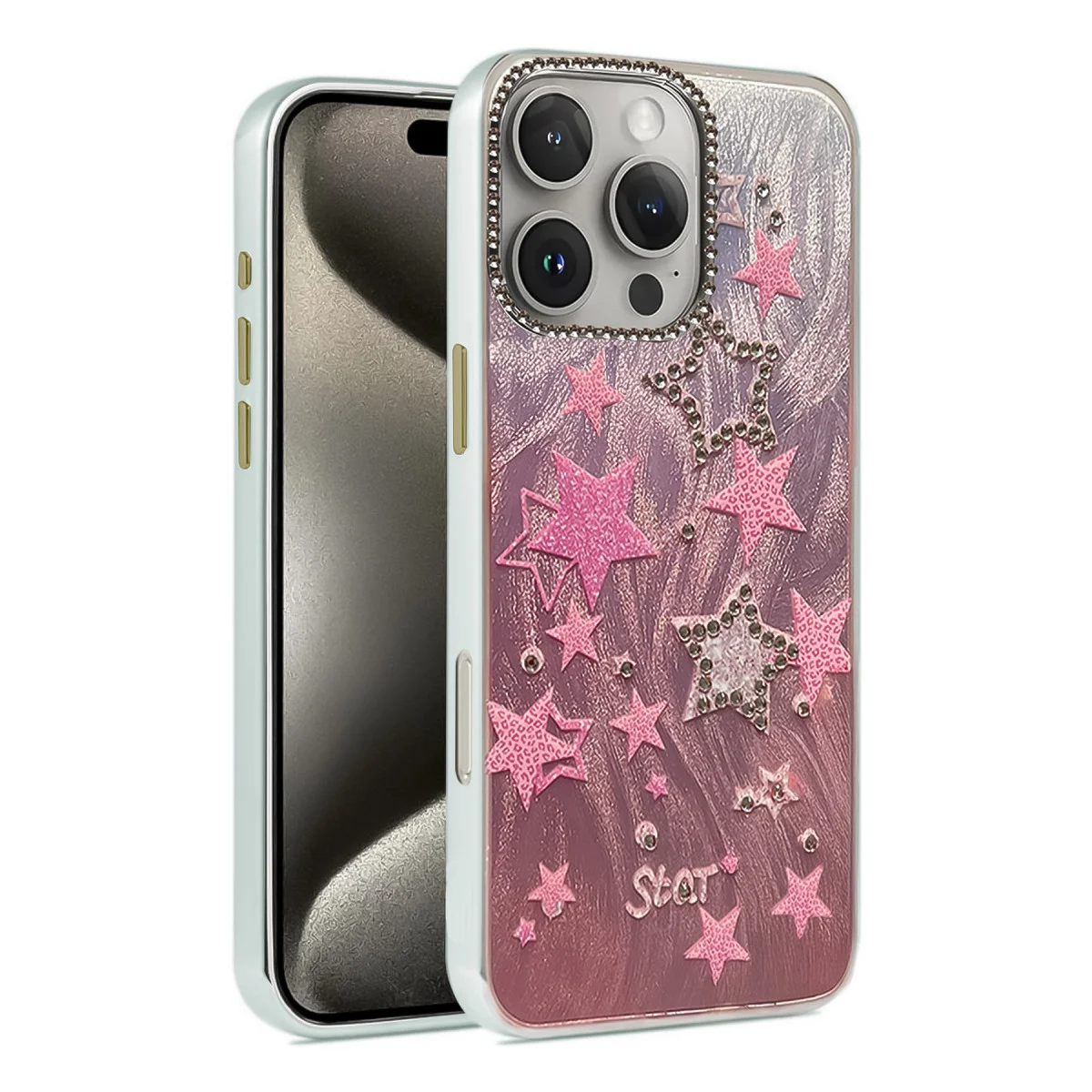 iPhone 16 Pro Max Kılıf Blade Aynalı Desenli Kapak - Desen 7