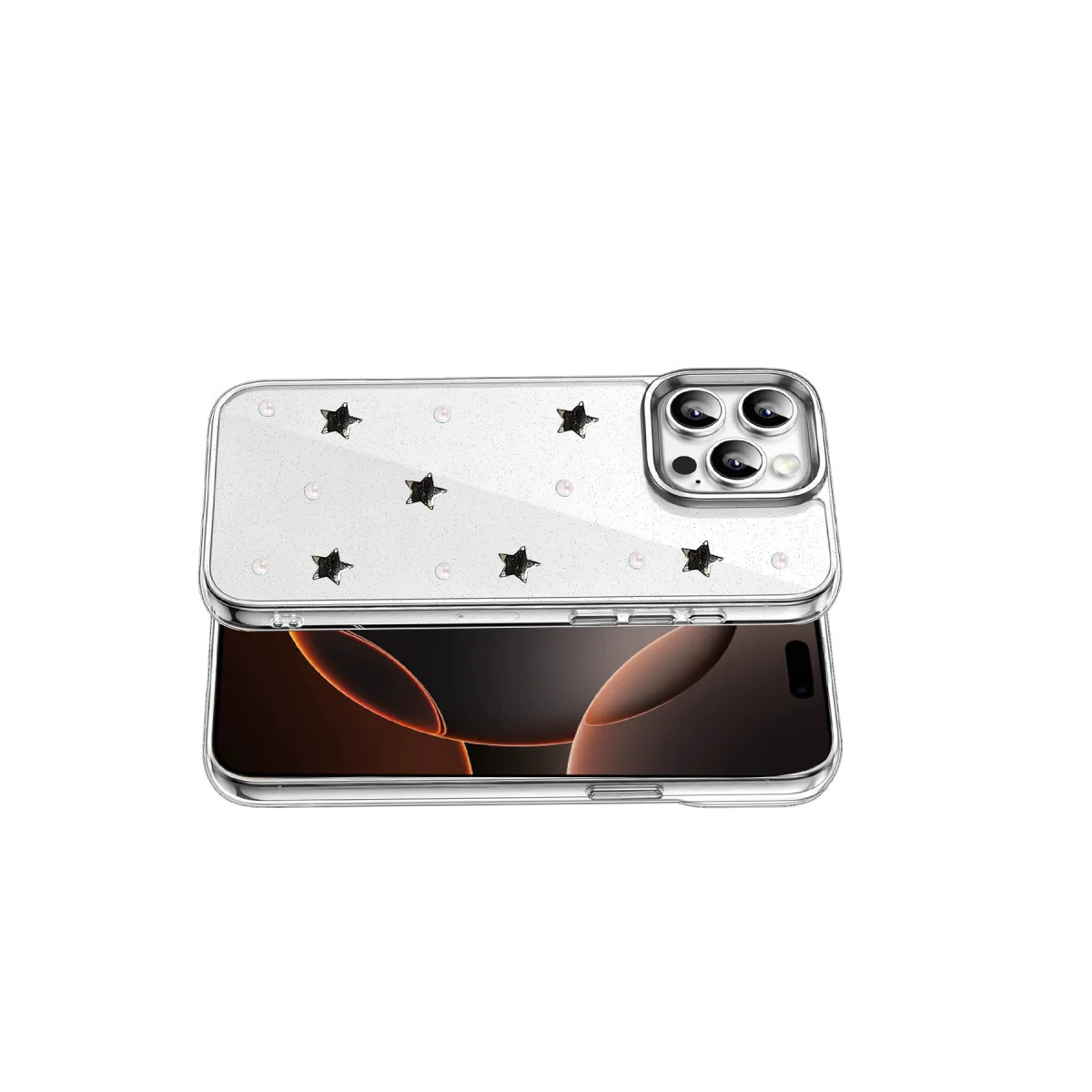 iPhone 15 Pro Max Fiyonk Desenli Kapak - Desen 7