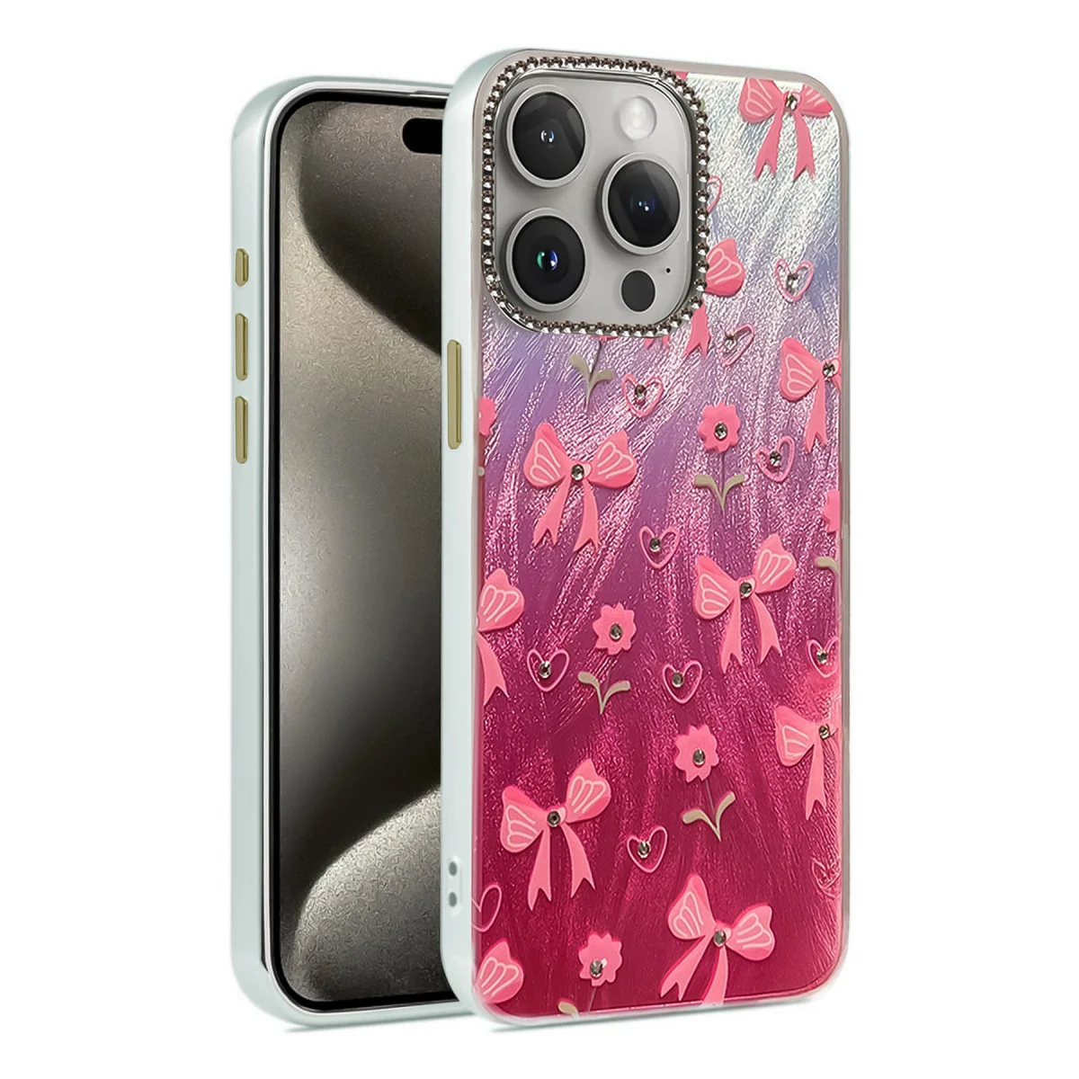 iPhone 15 Pro Max Kılıf Blade Aynalı Desenli Kapak - Desen 3
