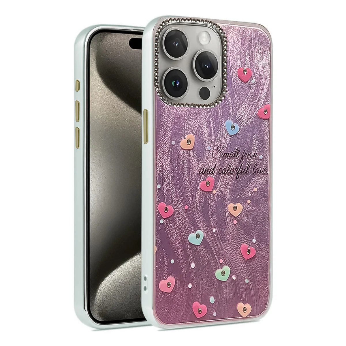iPhone 15 Pro Kılıf Blade Aynalı Desenli Kapak - Desen 8