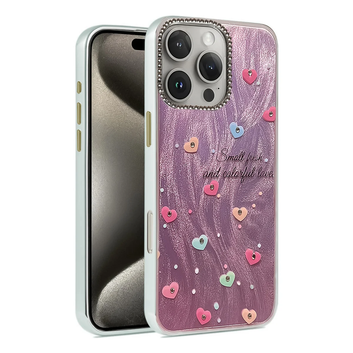 iPhone 16 Pro Kılıf Blade Aynalı Desenli Kapak - Desen 8