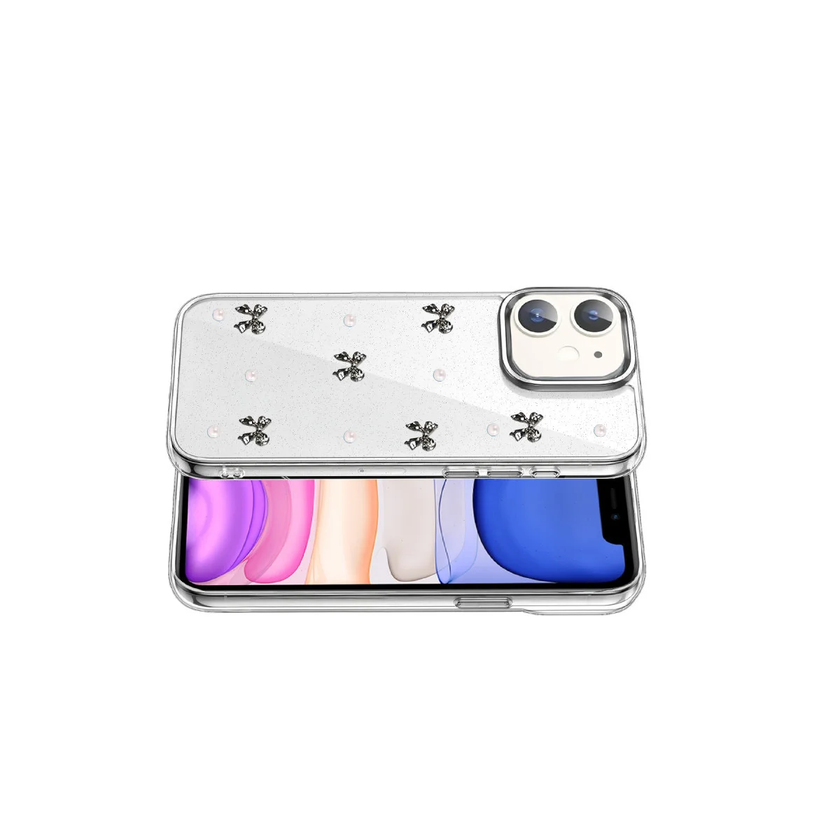 iPhone 11 Fiyonk Desenli Kapak - Desen 8