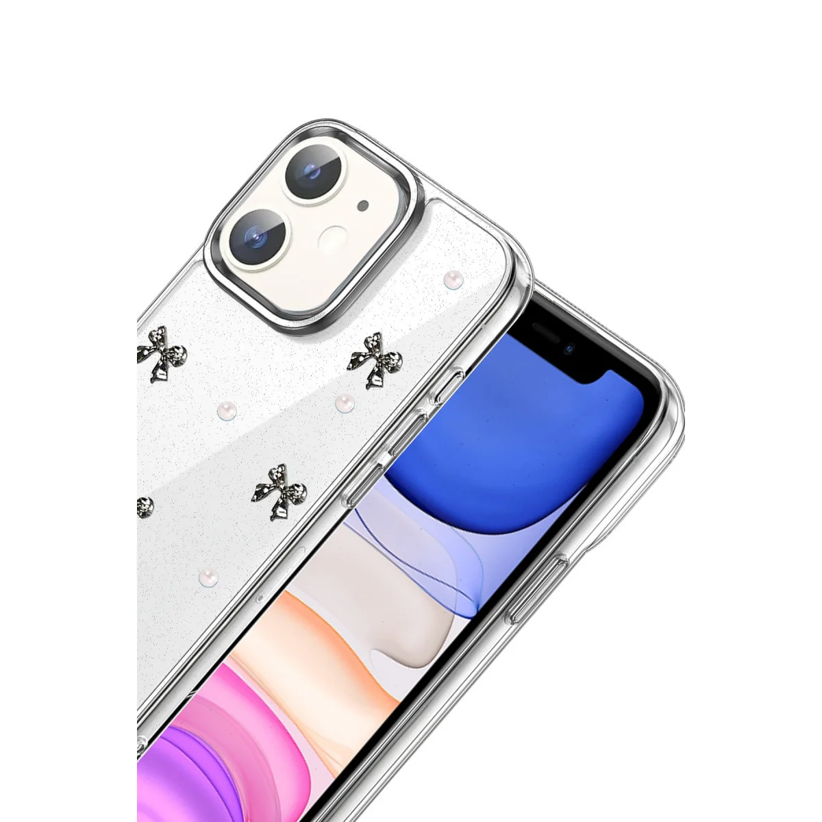 iPhone 11 Fiyonk Desenli Kapak - Desen 8