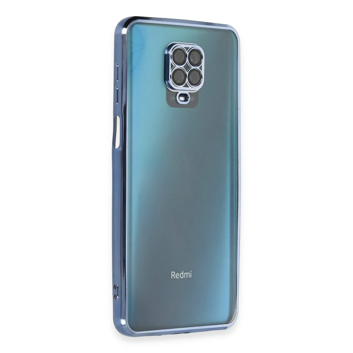 Redmi Note 9 Pro Kılıf Razer Lensli Silikon - Açık Mavi