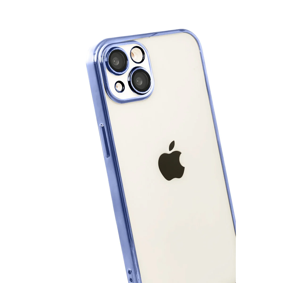 iPhone 15 Razer Lensli Silikon - Açık Mavi
