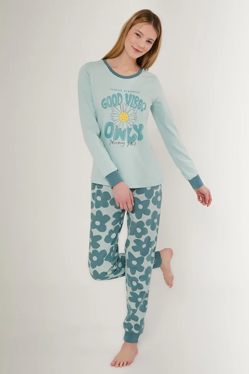 Roly Poly 3247-S Kadın Uzun Kol Pijama Takımı