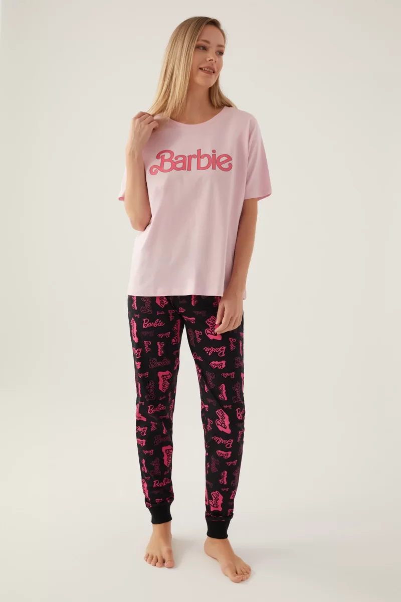 Barbie L1704-S Kadın Kısa Kol Pijama Takımı