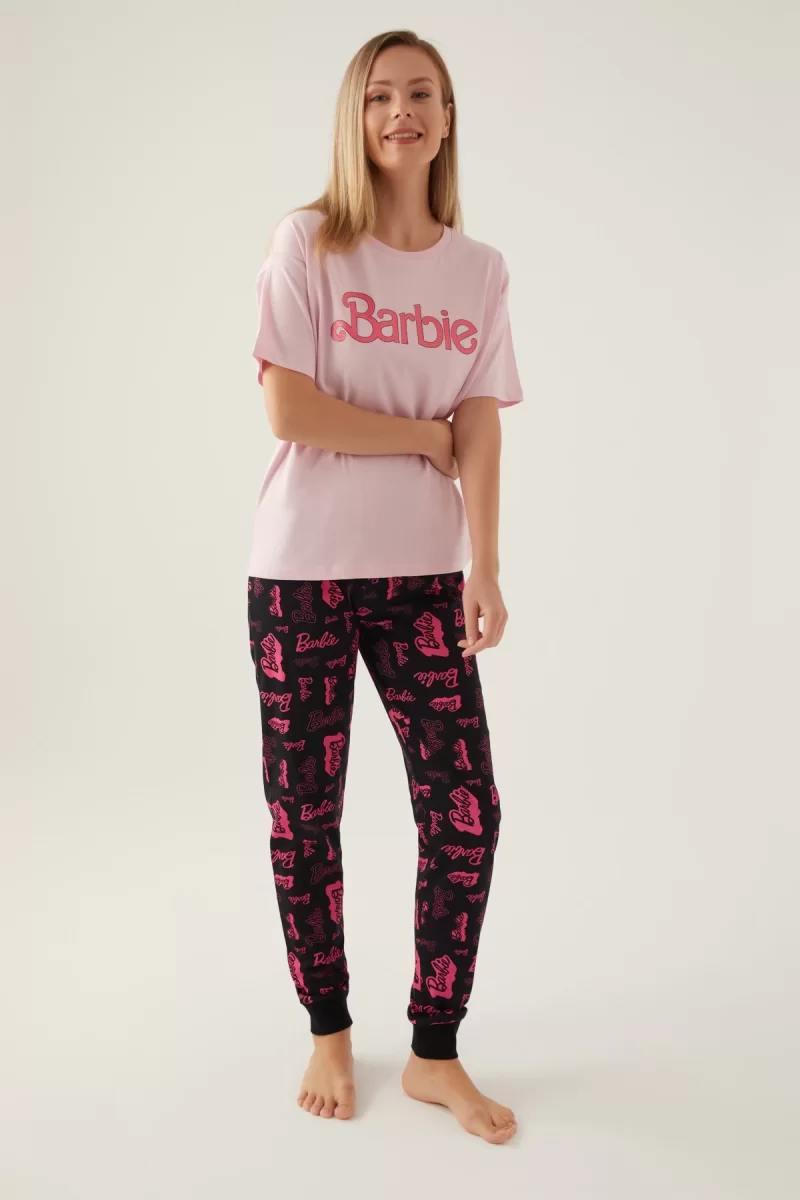 Barbie L1704-S Kadın Kısa Kol Pijama Takımı