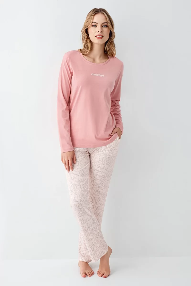 Arnetta 3417-X Kadın Battal Uzun Kol Pijama Takım