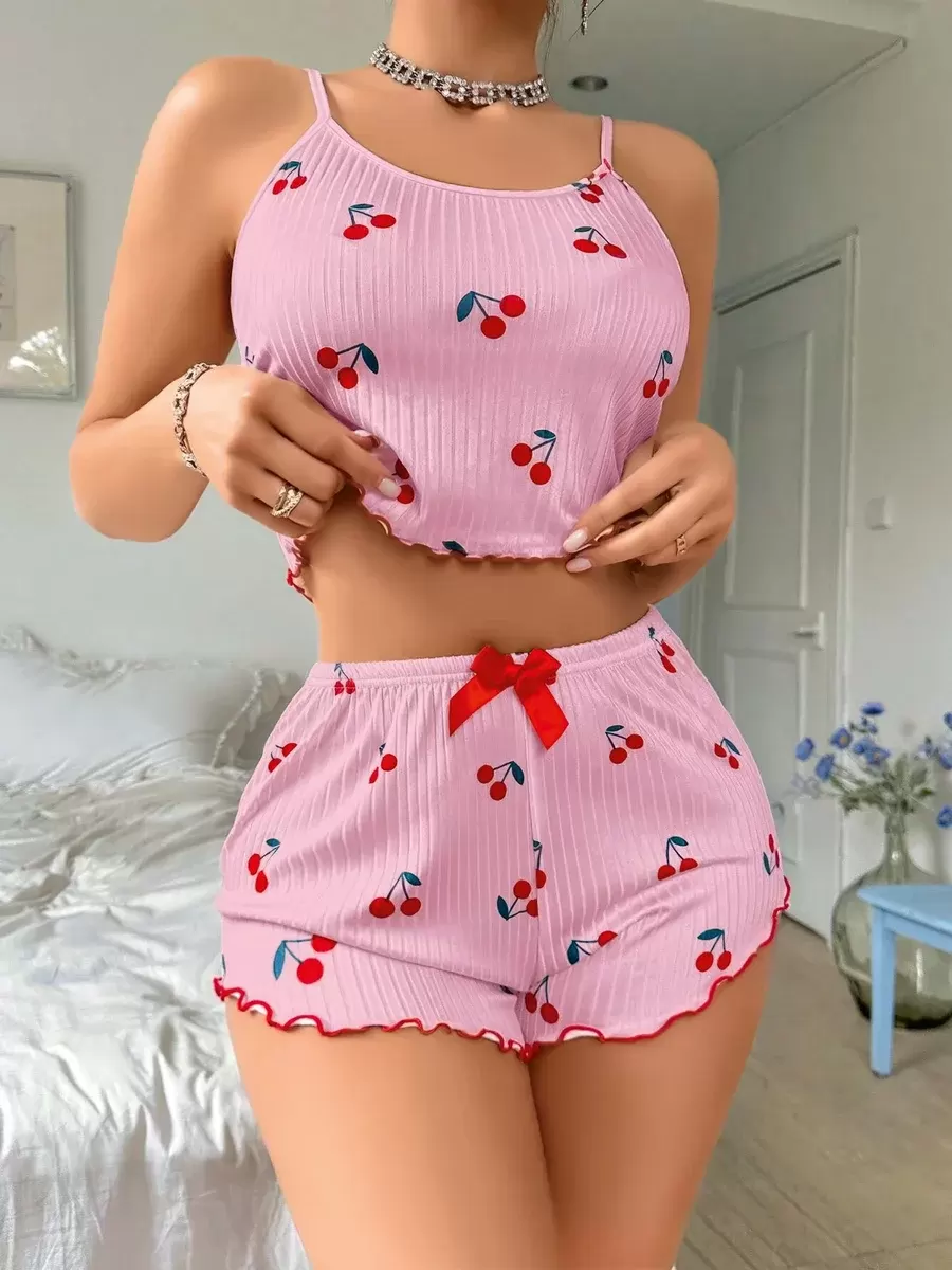 2Lİ Kirazlı Şortlu Takım