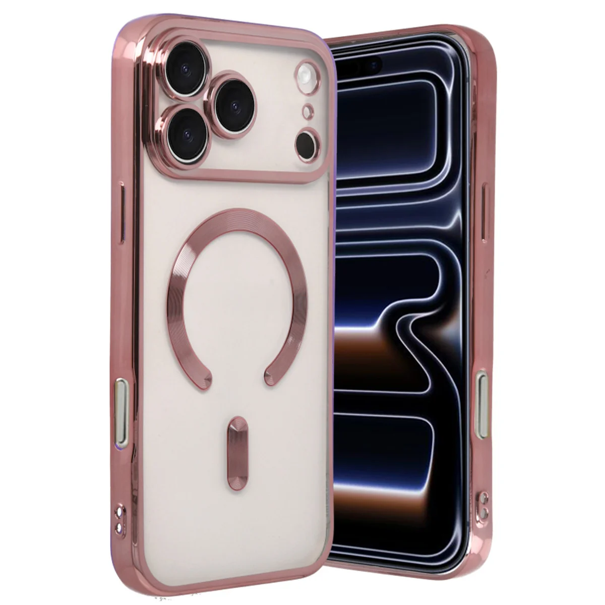 iPhone 17 Pro Max Kross Magneticsafe Kapak - Rose