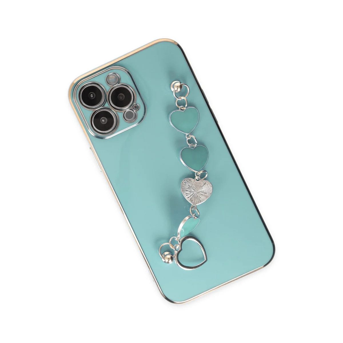 iPhone 13 Pro Kılıf Esila Silikon - Su Yeşili