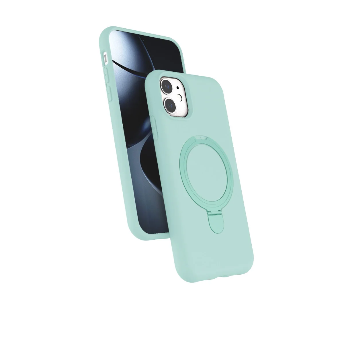 iPhone 11 Regal Magsafe Standlı Kapak - Su Yeşili