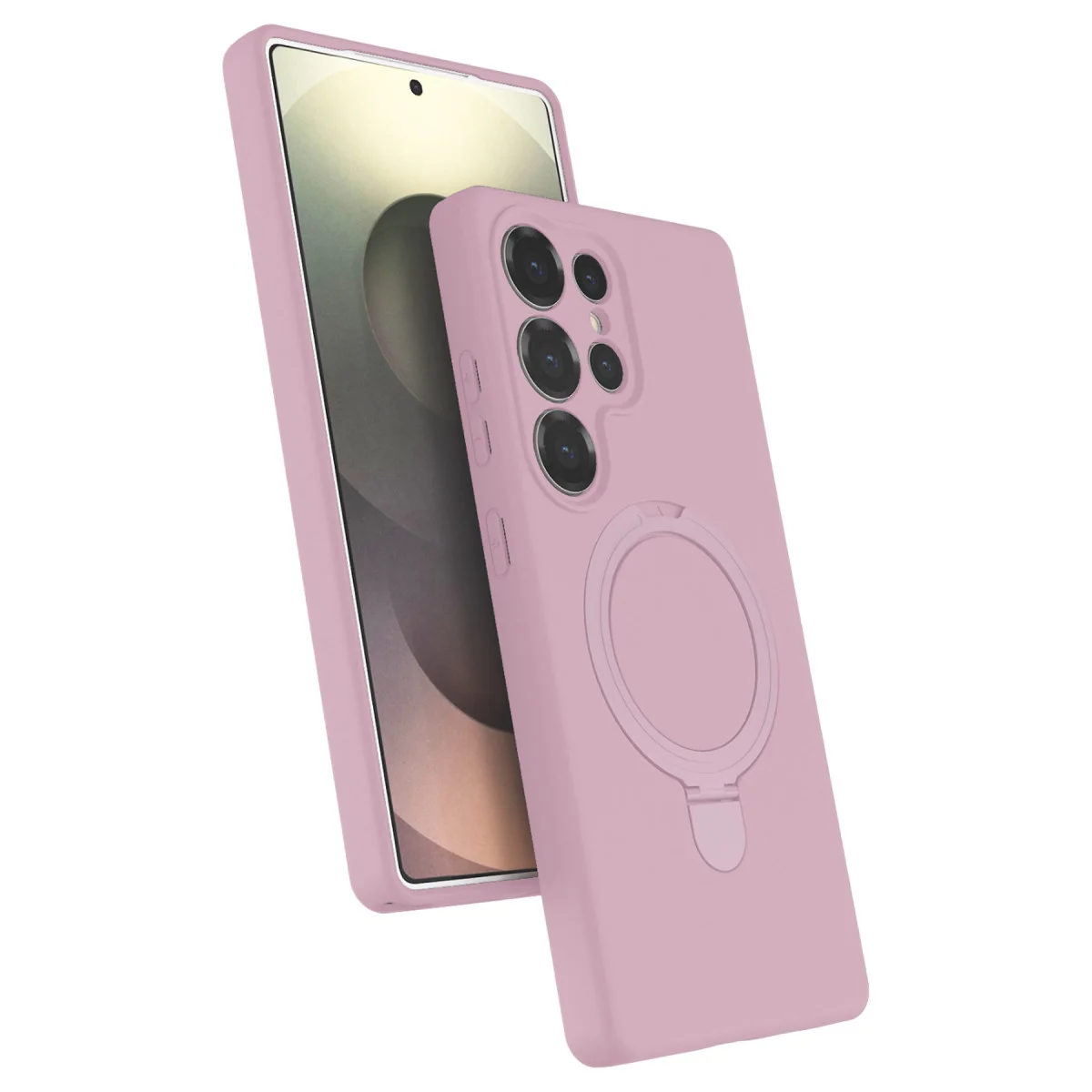 Galaxy S25 Ultra Regal Magsafe Standlı Kapak - Açık Pembe
