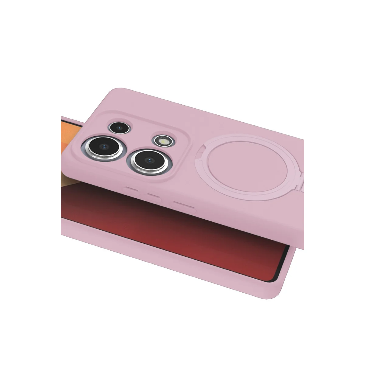 Redmi Note 13 Pro 4G Regal Magsafe Standlı Kapak - Açık Pembe