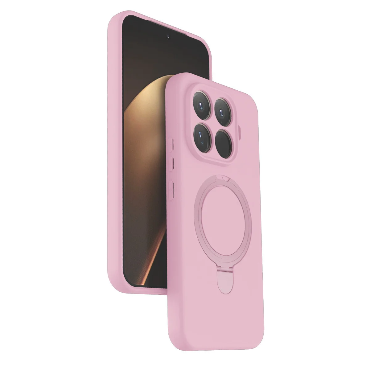 Mi 15T Pro Regal Magsafe Standlı Kapak - Açık Pembe