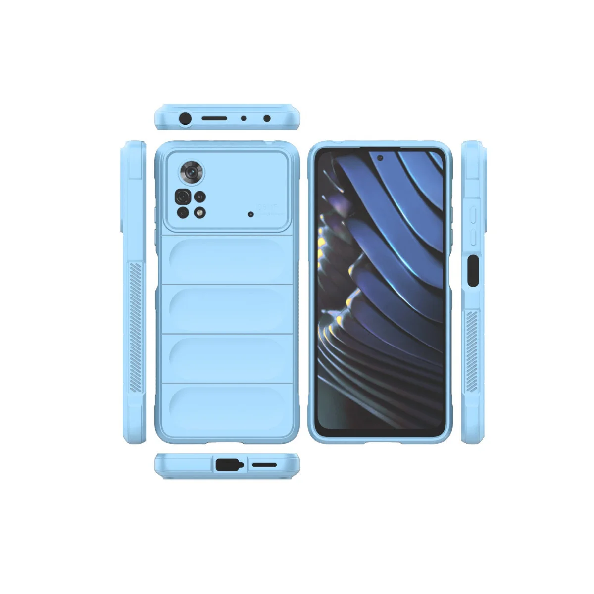 Poco X4 Pro 5G Kılıf Optimum Silikon - Sky Blue