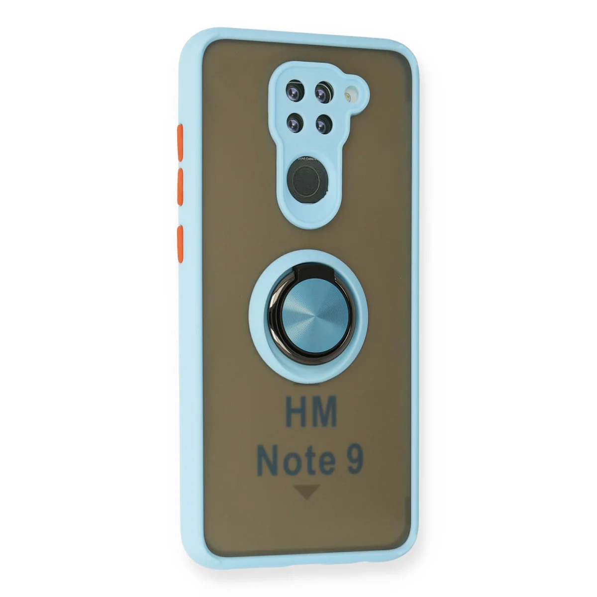 Redmi Note 9 Kılıf Montreal Yüzüklü Silikon Kapak - Buz Mavi