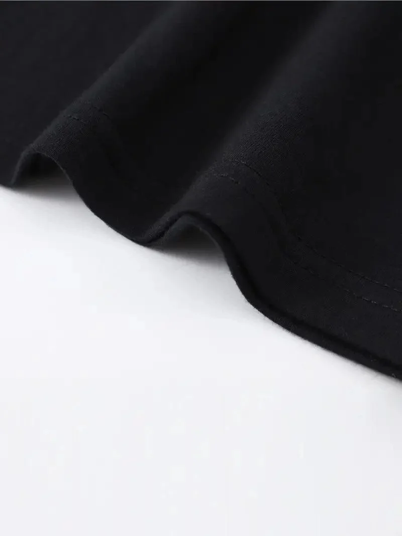 Erkek Baskılı T-Shirt Kısa Kol Bisiklet Yaka Regular Fit Rahat Kalıp Tişört - Siyah