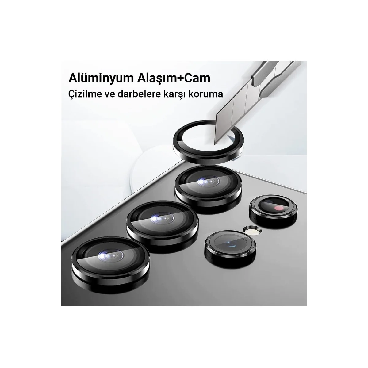 Galaxy Z Flip 5 Valdez Metal Kamera Lens - Krem