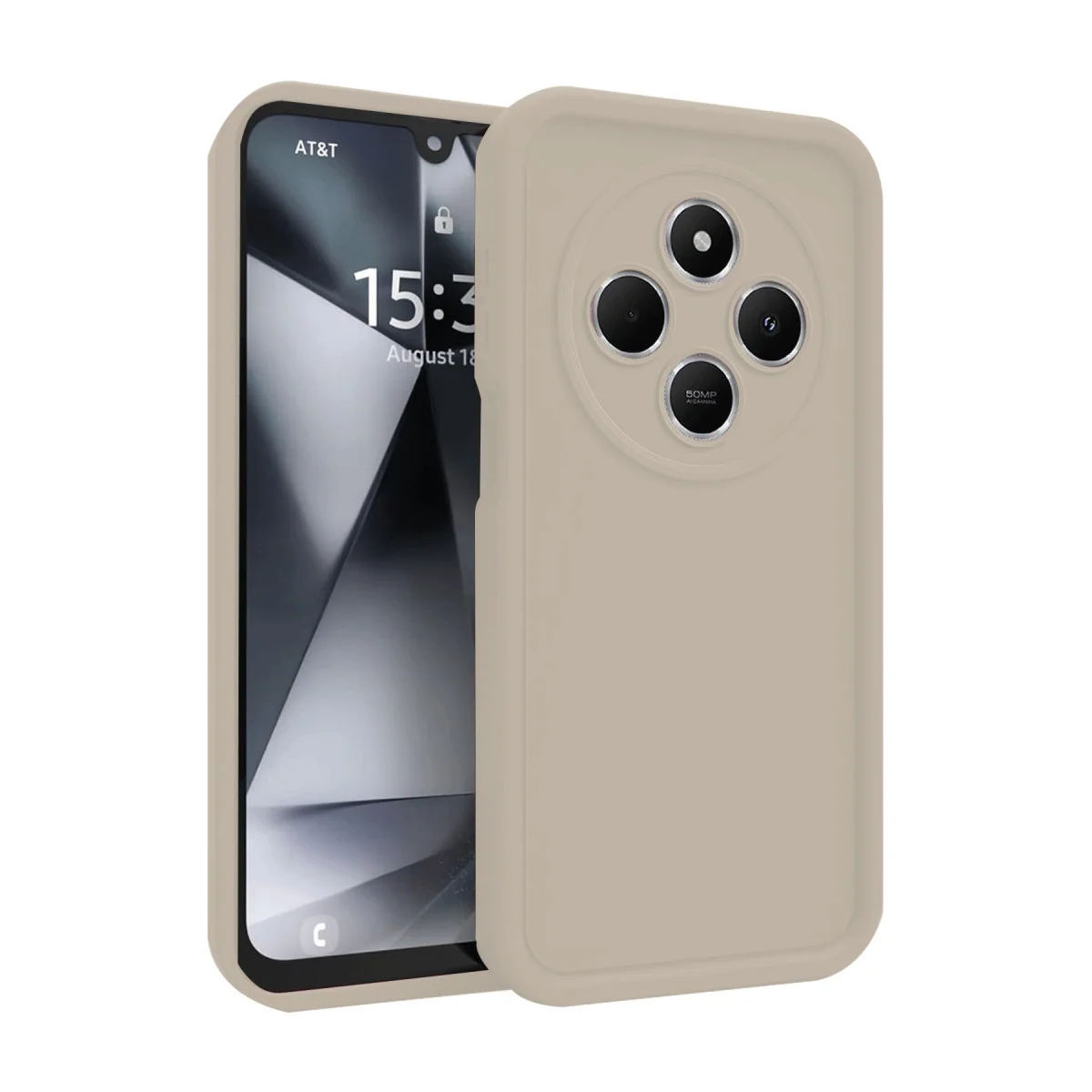 Redmi 14C Kılıf Viera Silikon - Krem