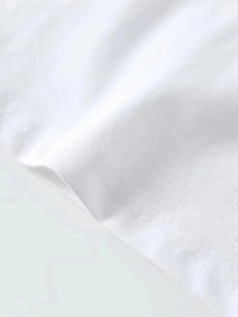 Erkek Kısa Kol Yazlık Tişört Bisiklet Yaka Baskılı Oversize T-Shirt - Beyaz