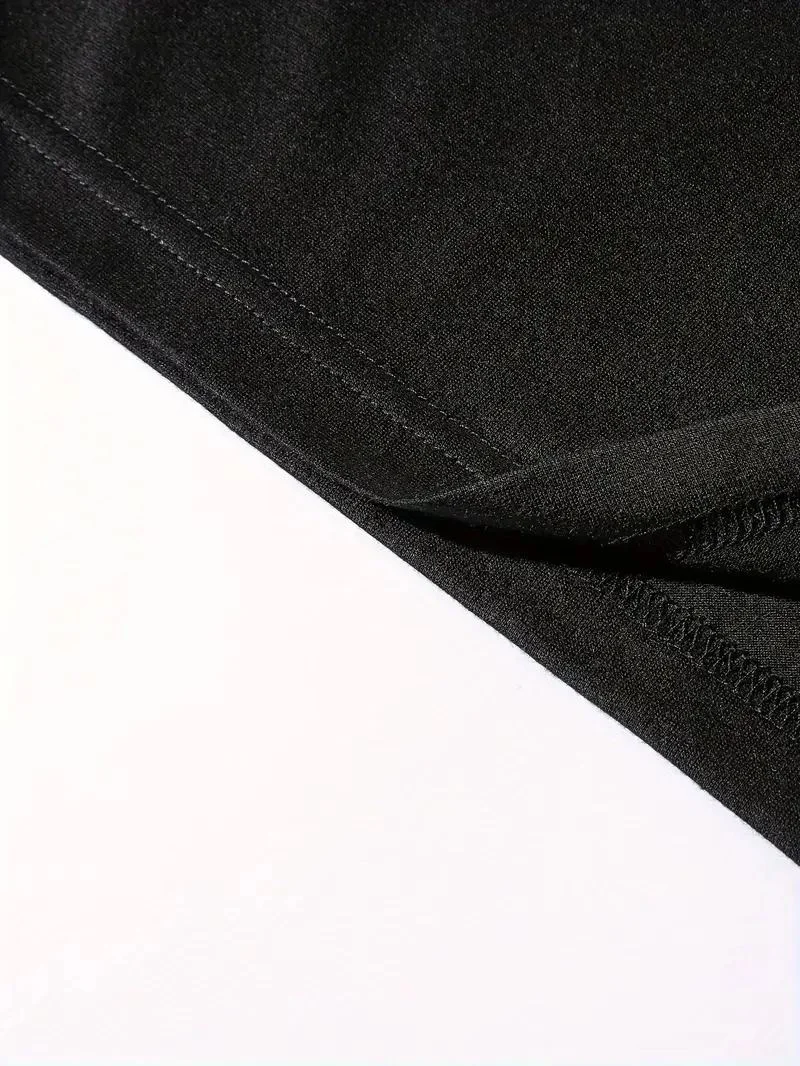 Erkek Ön ve Arka Baskılı T-Shirt Kısa Kol Bisiklet Yaka Regular Fit Tişört - Siyah
