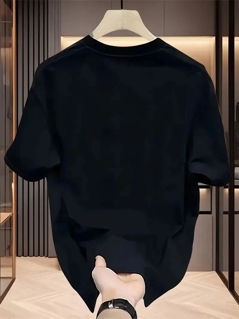 Kadın Kısa Kol Yazlık Tişört Bisiklet Yaka Baskılı Oversize T-Shirt - Siyah