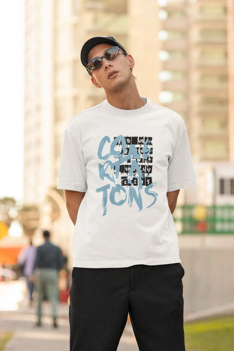 ERKEK Özel Baskılı Modern Fit %100 Pamuk Bisiklet Yaka T-Shirt