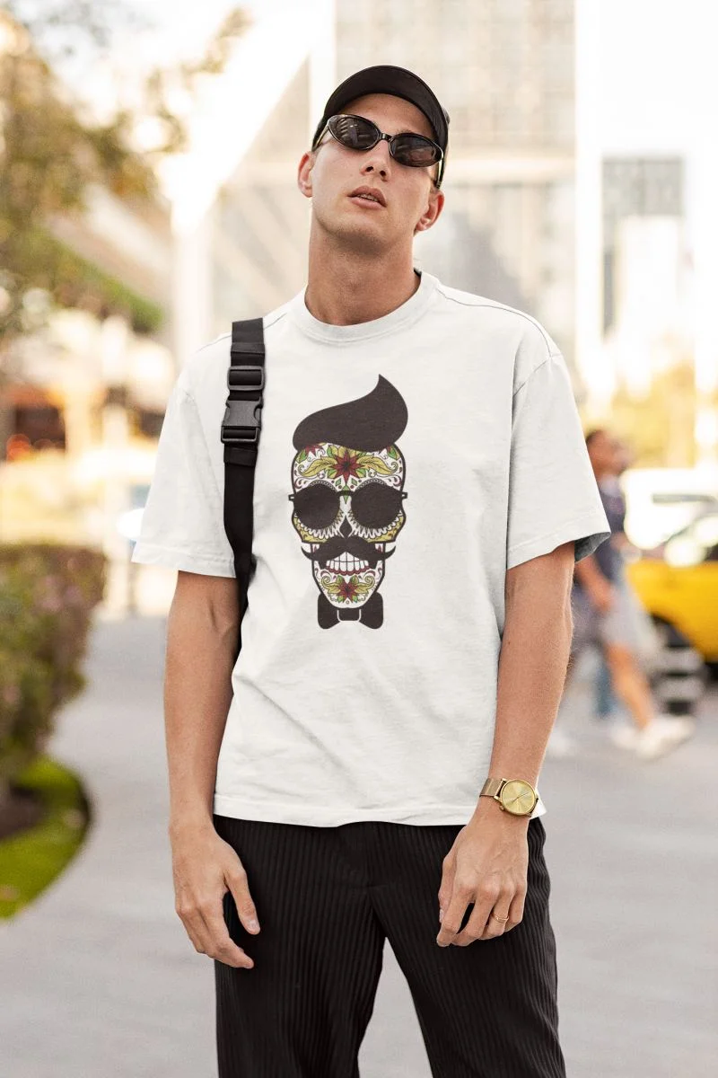 ERKEK Özel Baskılı Modern Fit %100 Pamuk Bisiklet Yaka T-Shirt