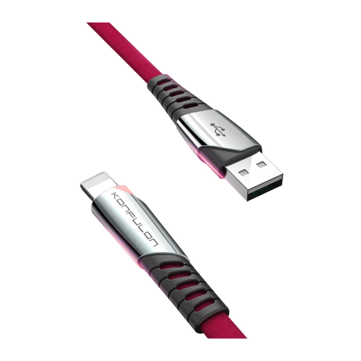 DC17 Lightning Kablo iphone Uyumlu 1M 2.4A - Kırmızı