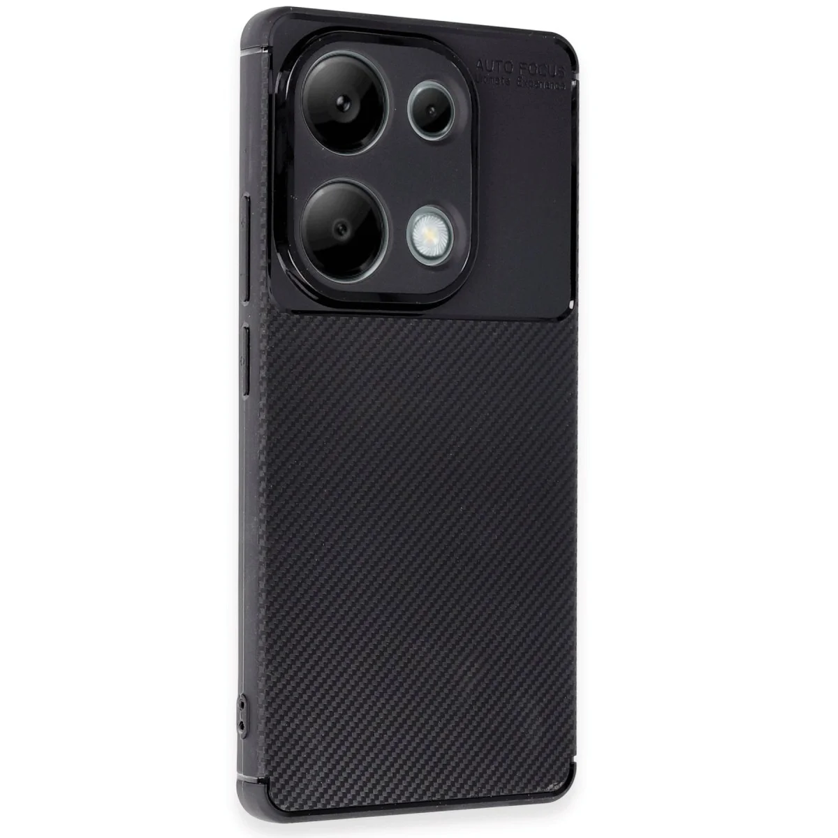 Redmi Note 13 Pro 4G Kılıf Auto Focus Karbon Kapak - Siyah