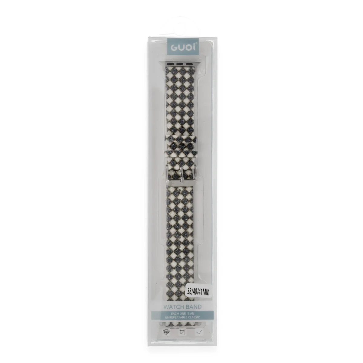 Watch 42mm Karo Motif Kordon - Siyah