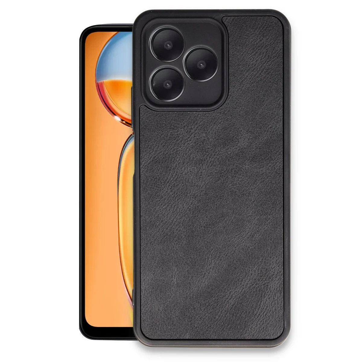 Realme Note 50 4G Kılıf Aras Deri Kapak - Siyah