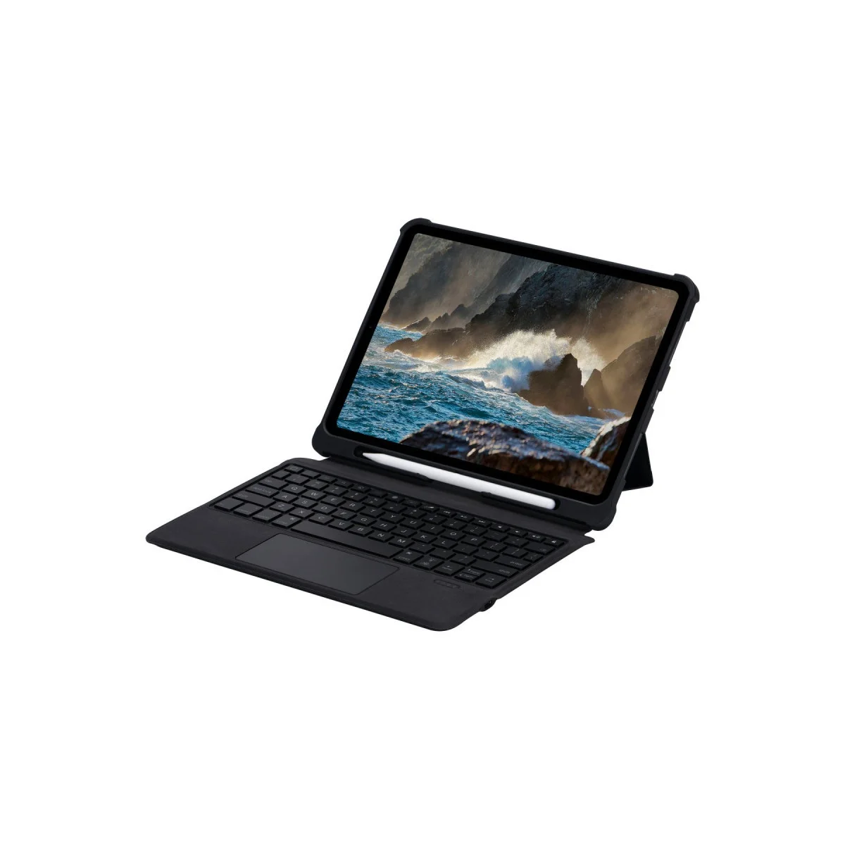 T5207D iPad Pro 11 (2022) Kılıf İnter Ledli Klavyeli Tablet Kılıfı - Siyah