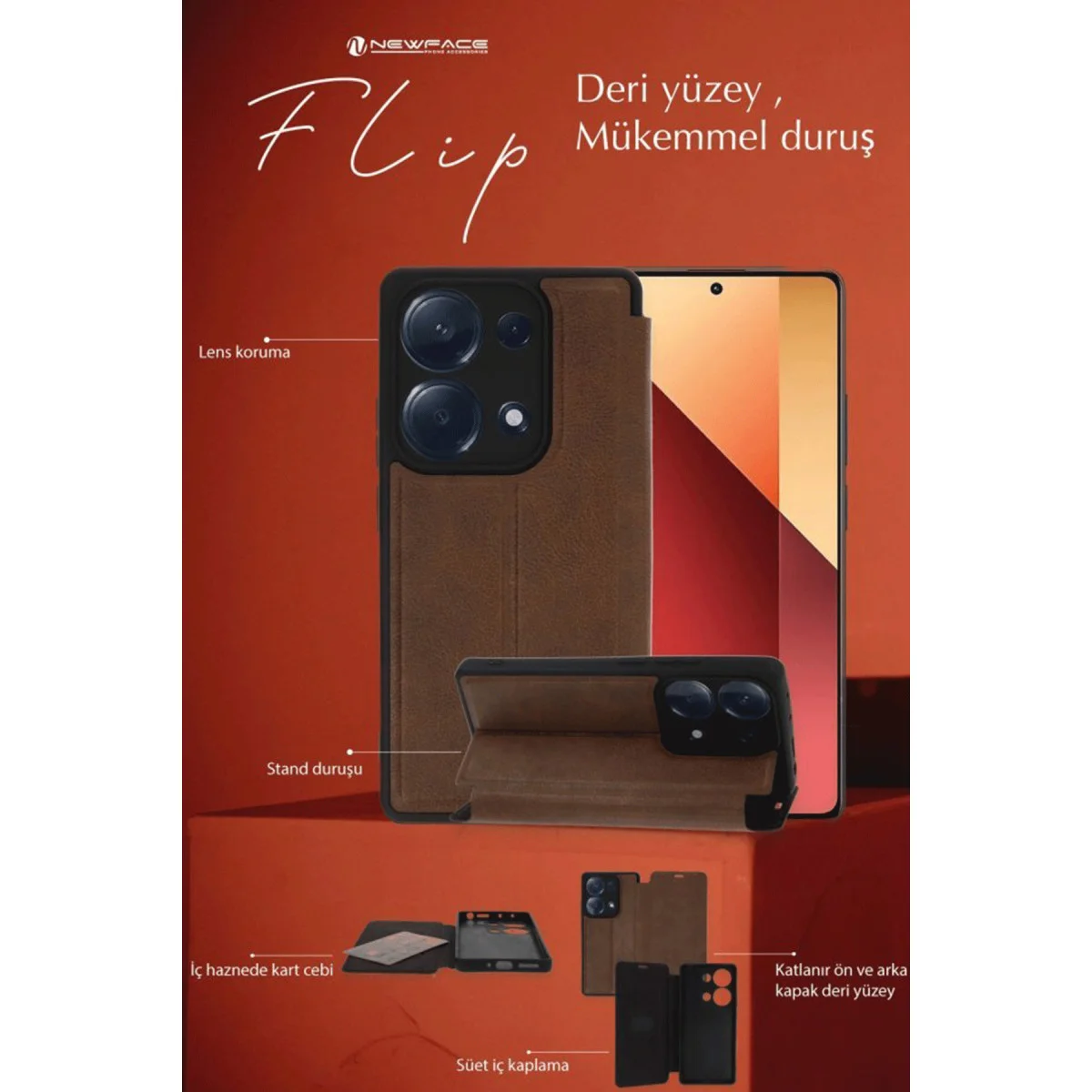 Galaxy A35 5G Kılıf Flip Cover - Siyah