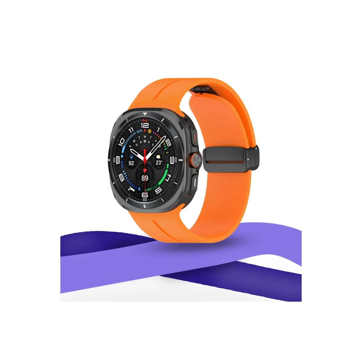 Watch 7 Ultra KR418 Tender Silikon Kordon - Siyah