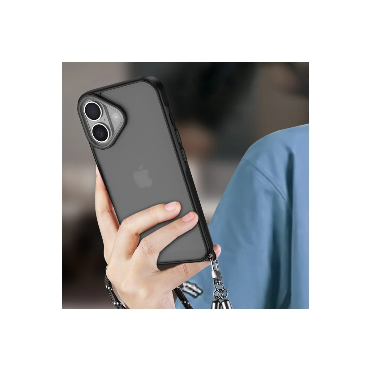 iPhone 16 Kılıf Elegant Kapak - Siyah