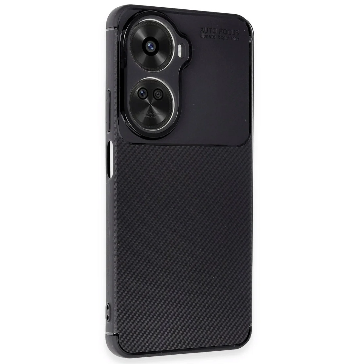 Nova 12 SE Kılıf Auto Focus Karbon Kapak - Siyah