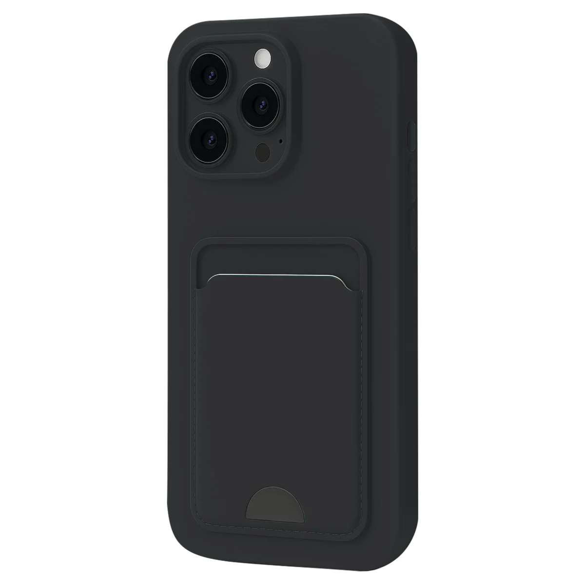 iPhone 16 Plus Kılıf Kelvin Kartvizitli Silikon - Siyah