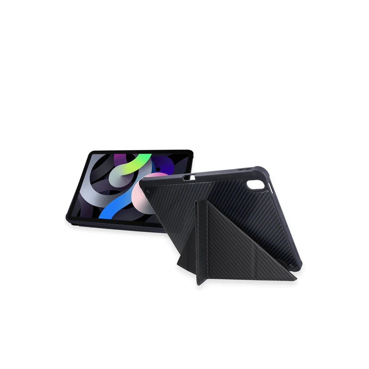 iPad Pro 11 (2024) Kılıf Color Karbon Tablet Kılıfı - Siyah