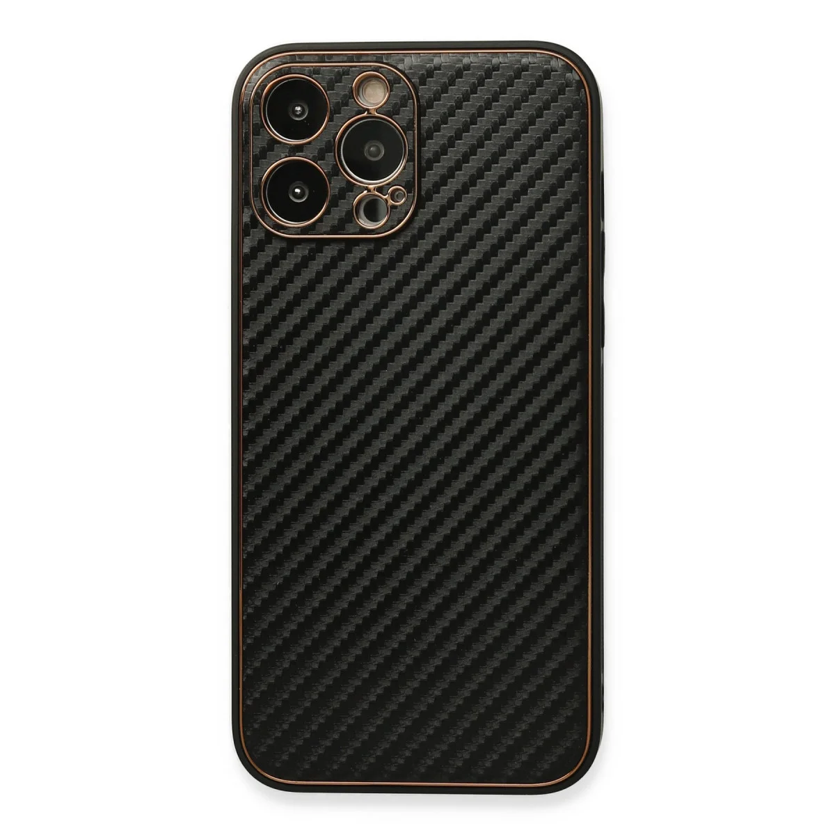 iPhone 13 Pro Kılıf Coco Karbon Silikon - Siyah