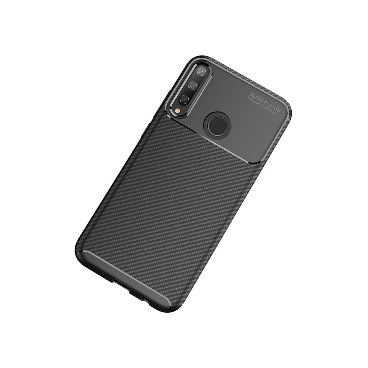 P40 Lite E Kılıf Auto Focus Karbon Kapak - Siyah
