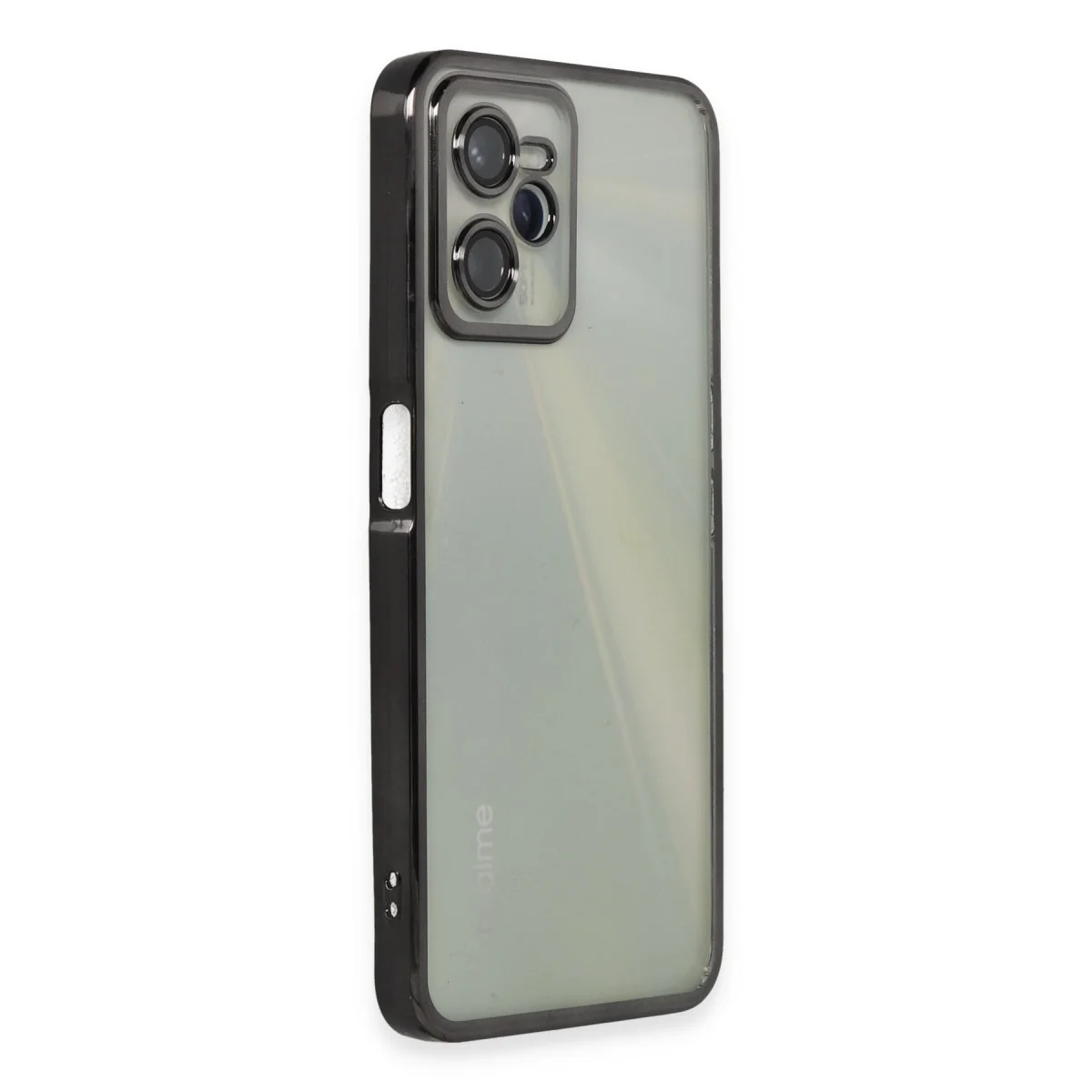 Realme C35 Kılıf Razer Lensli Silikon - Siyah