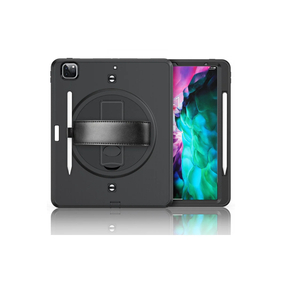 iPad Pro 12.9 (2021) Kılıf Strap-C Otterbox Tablet Kapak - Siyah