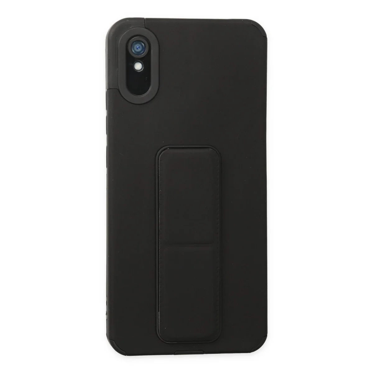 Redmi 9A Kılıf Mega Standlı Silikon - Siyah