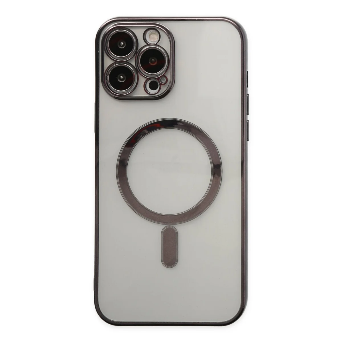 iPhone 14 Pro Kılıf Magneticsafe Lazer Silikon - Siyah