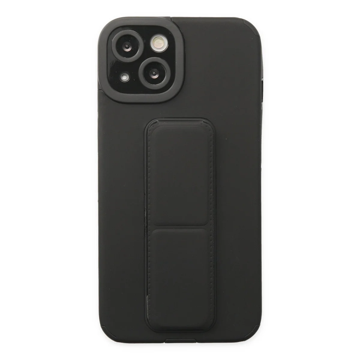 iPhone 14 Plus Kılıf Mega Standlı Silikon - Siyah