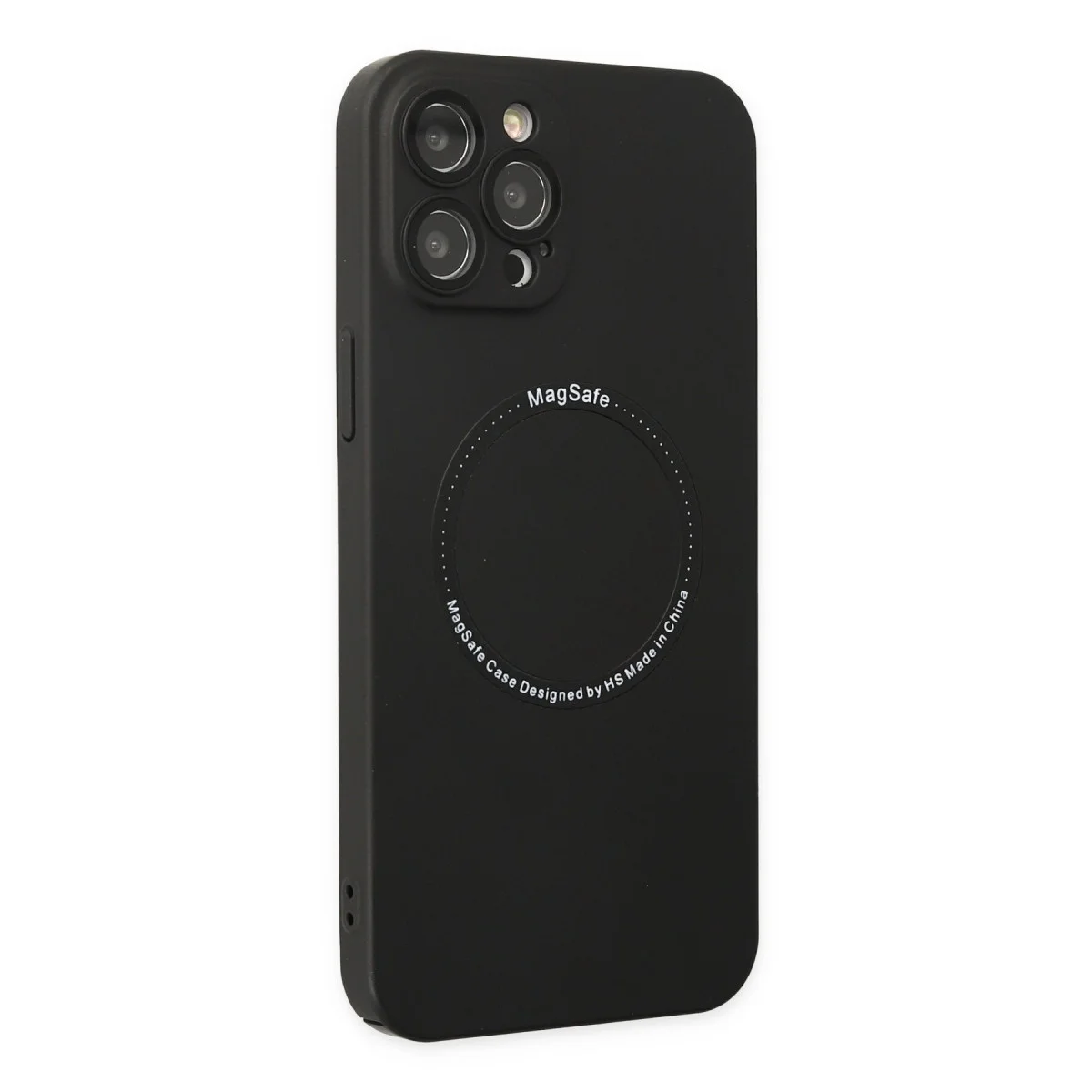 iPhone 12 Pro Kılıf Jack Magneticsafe Lens Silikon - Siyah