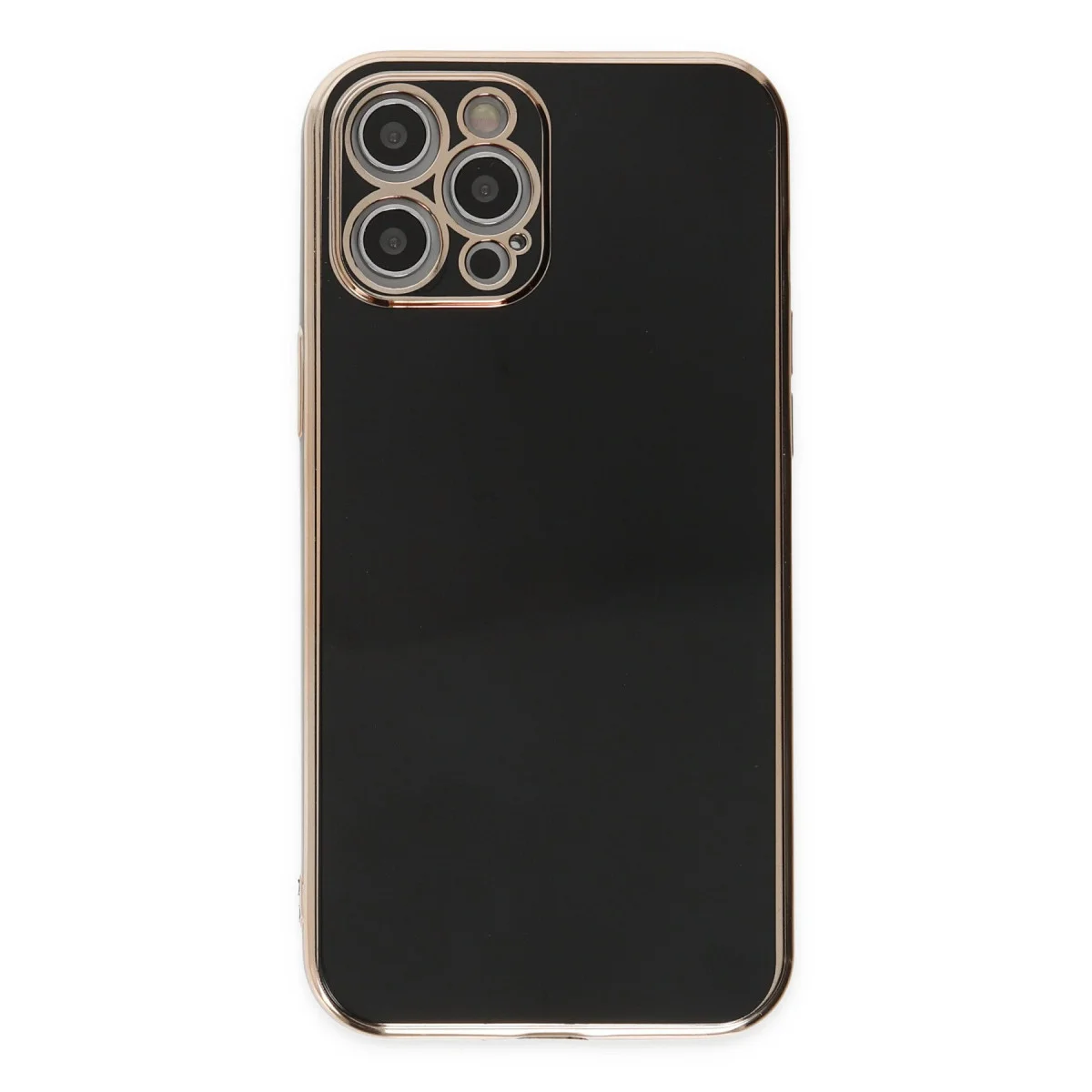iPhone 12 Pro Kılıf Volet Silikon - Siyah